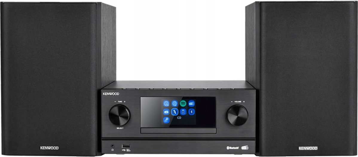 Wieża Kenwood Wieża stereo Kenwood M-9000S-B Inteligentna mikrowieża Hi-Fi DAB+ CD/USB