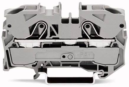 Wago Złączka przelotowa 2-przewodowa 36,9x67,8mm szara - 2010-1201