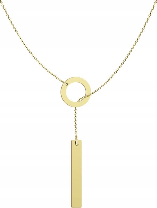 Radziszewska Jewellery Naszyjnik Pozłacany Krawat Prostokąt