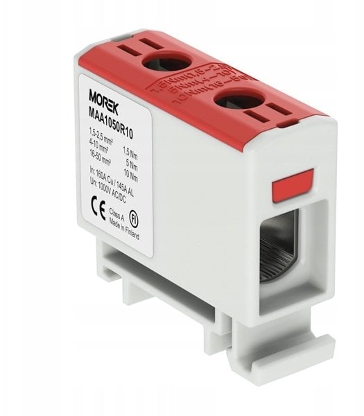 MOREK Złączka szynowa czerwony 1,5-50mm Morek MAA1050R10