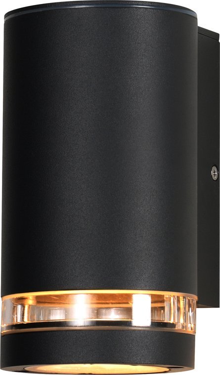 Kinkiet Candellux Senecio lampa ogrodowa elewacyjna tuba+ring 10,5x16,5cm czarny 1x35W GU10 IP44