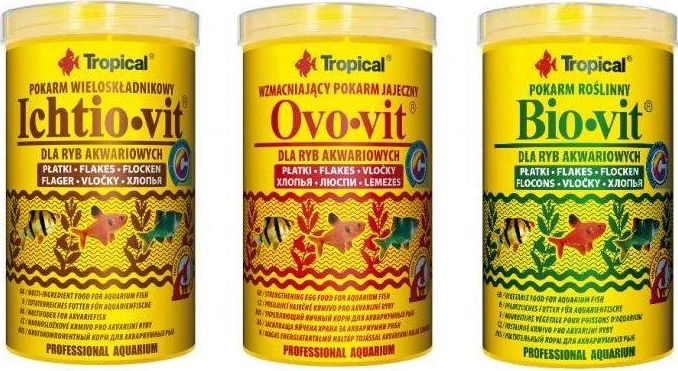 Tropical TROPICAL Zestaw pokarmów Ichtio /Bio /Ovo -Vit 3x500g