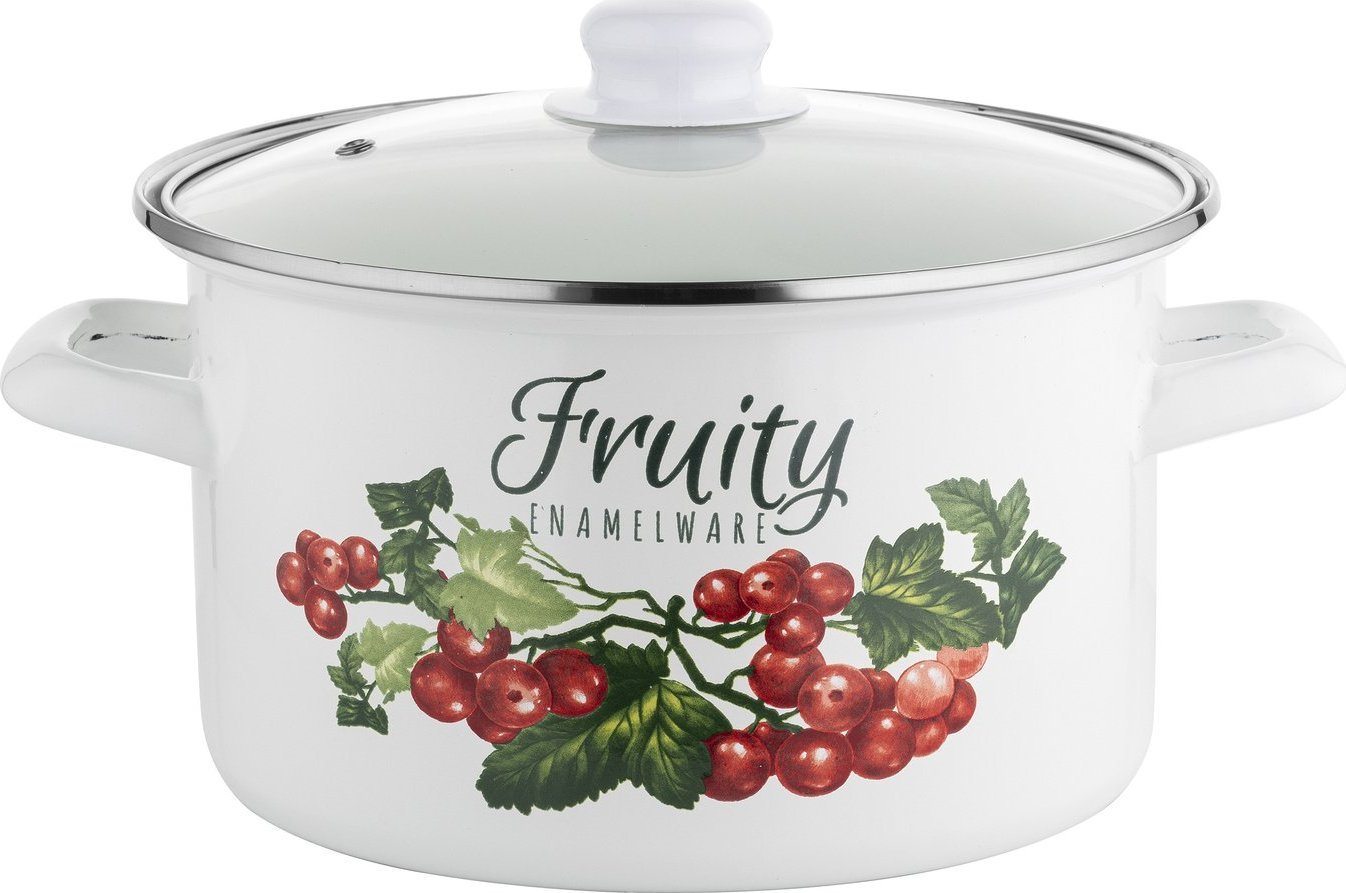 Emalia Pleszew Garnek emaliowany Emalia Polska Pleszew Kalina 22 cm 4,8 l