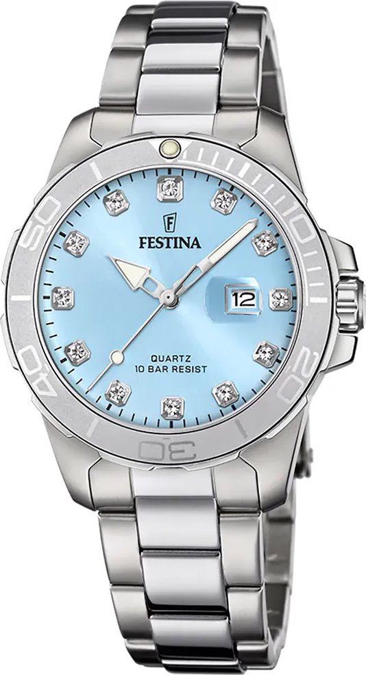 Zegarek Festina Zegarek damski Festina F20503-5 CYRKONIE srebrny