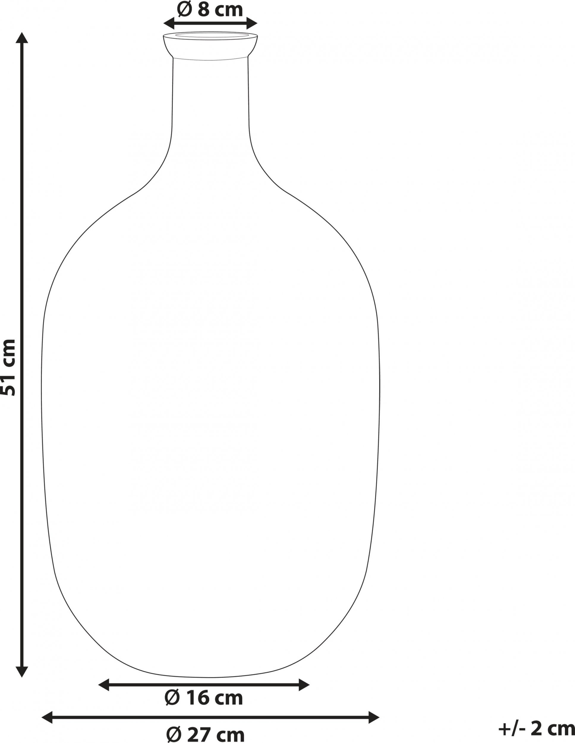 Beliani Wazon na kwiaty szklany 51 cm złoty brąz DALCHINI