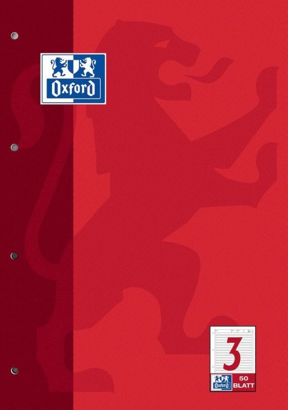 Oxford 100050342 notatnik A4 Czerwony