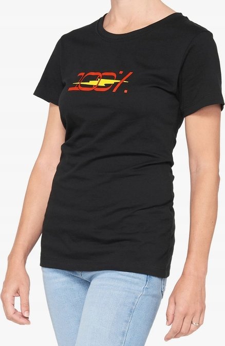 100% T-shirt damski 100% JOSHUA Crewneck krótki rękaw black roz. L (NEW)