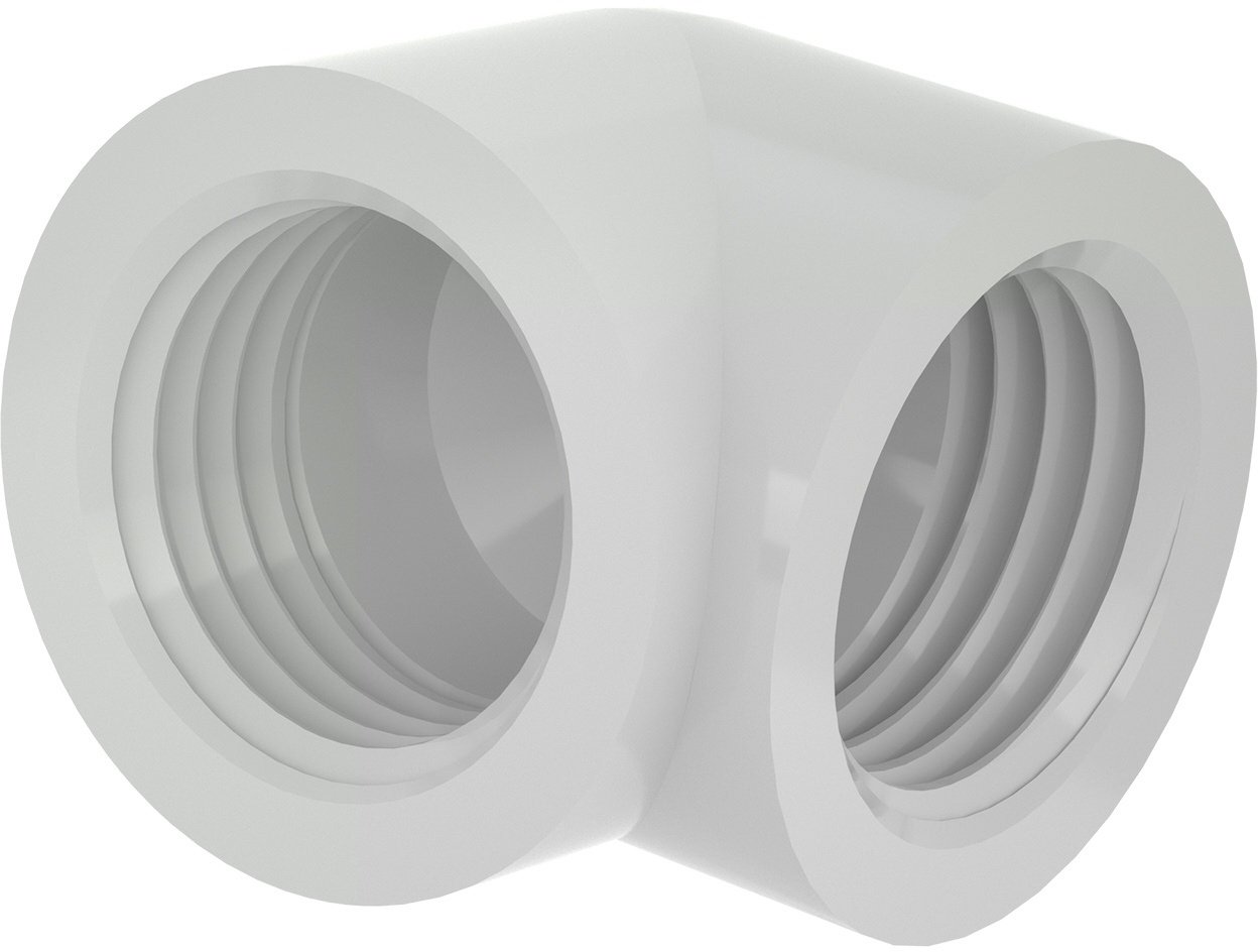 Triton Barrow Adapter 90 stopni G1/4 cal IG na G1/4 cal IG - biały