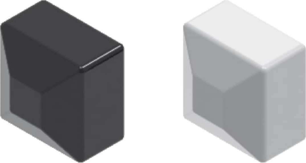 Baks Nakładka ochronna profilu aluminiowego czarny RAL9005 NOPAL40x40CZ 890403