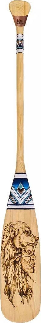 John Paddle Pagaj John Paddle Beavertail Ozdoba Wypalany 110 cm WZ4 ze skórzaną pionową zawieszką 110 cm