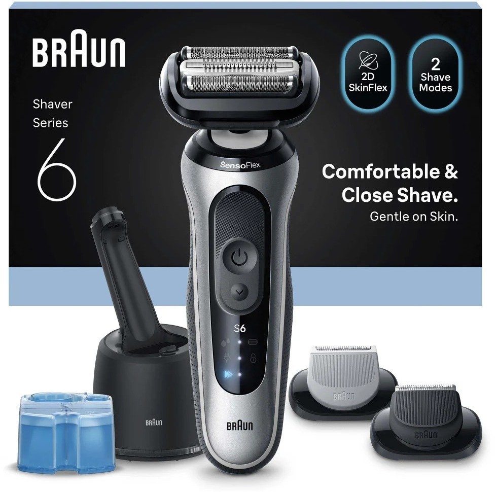 Braun Series 6 62-S7650cc Golarka foliowa Przycinarka Srebrny