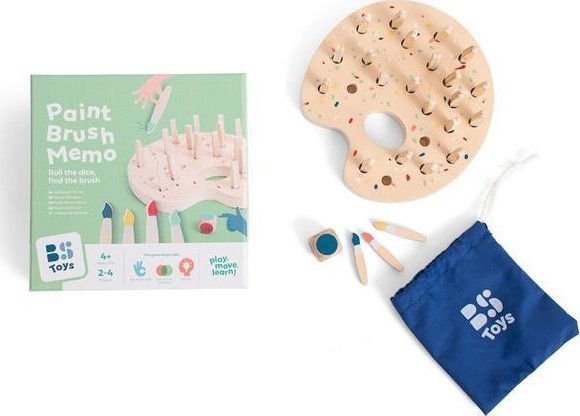 Drewniana gra pamięciowa Kolorowe pędzle