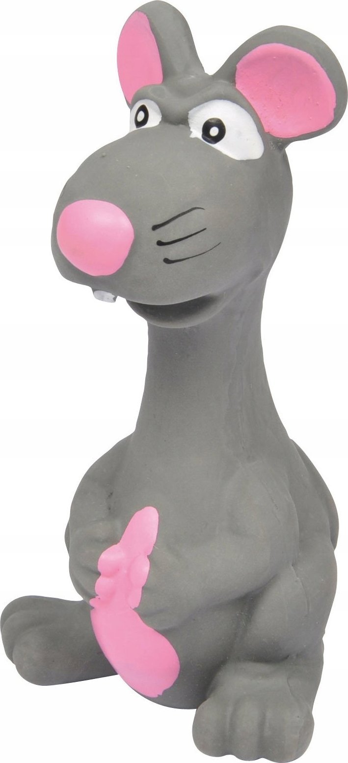 Homea Zabawka dla psa MYSZ, piszcząca, 14,5 x 8 cm, szara