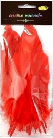 Piórka twarde czerwone 10szt