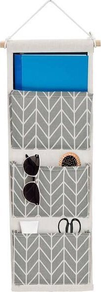 Springos Organizer do przechowywania zabawek pojemnik z trzema kieszeniami, wiszący jodełka UNIWERSALNY