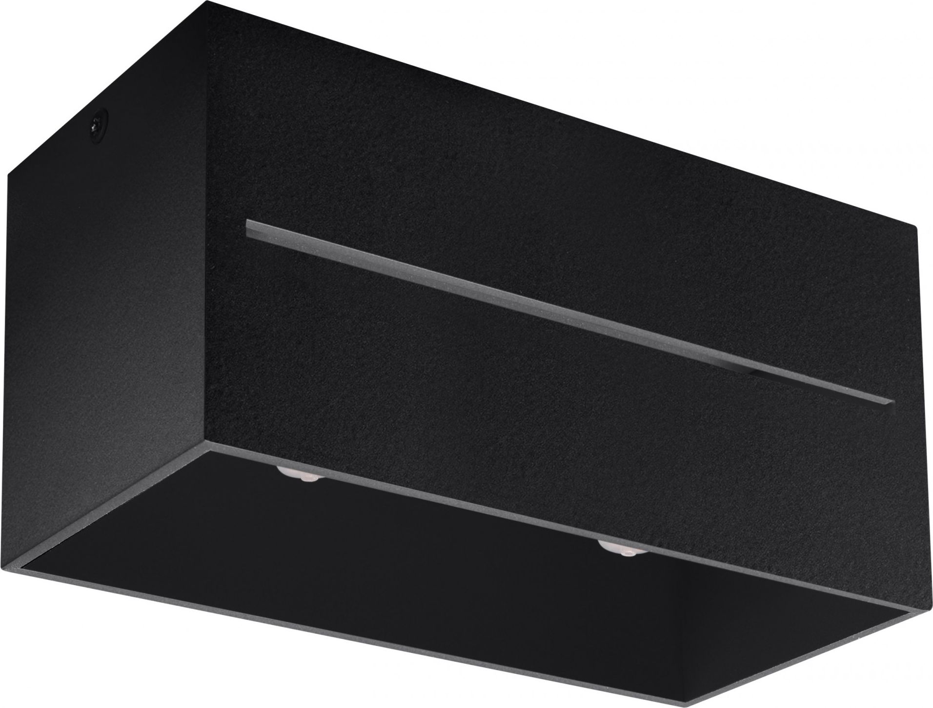 Lampa sufitowa Lumes Czarny prostokątny plafon LED - EX510-Lobi
