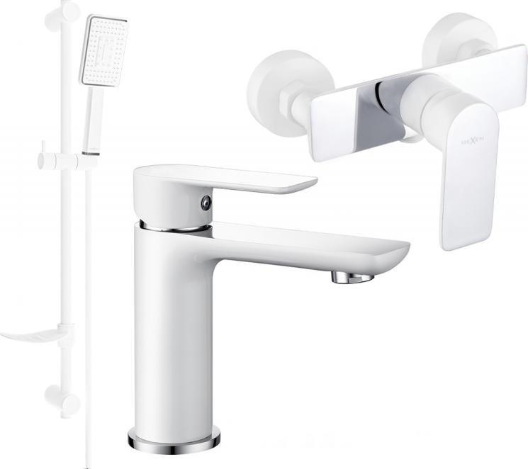 Bateria prysznicowa Mexen Mexen Alfa DF54 zestaw prysznicowy, biały/chrom - 745704DF54-02