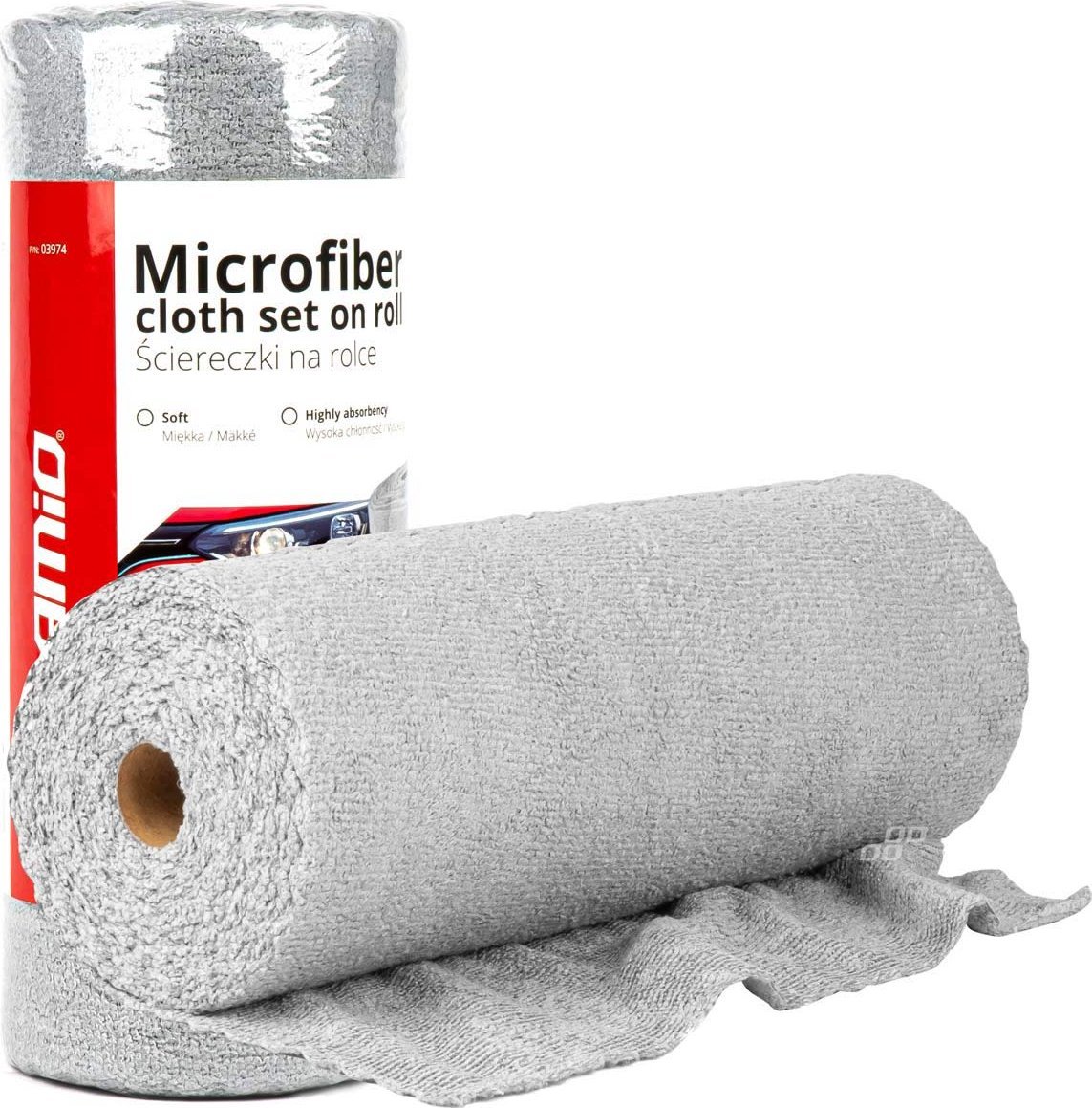 AMiO Ściereczki z mikrofibry ręczniki na rolce 30x30 cm 50 szt. 120g amio-03974