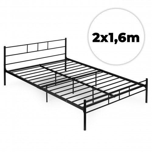 Łóżko metalowe ModernHome 160x200 cm stabilne