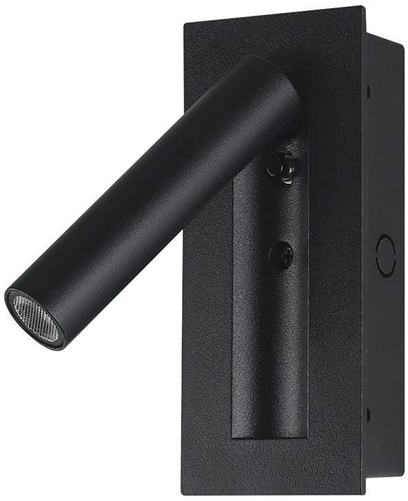 Kinkiet VTAC Oprawa LED V-TAC 2W COB CREE kinkiet czarny do hotelu z włącznikiem VT-88061-B 3000K 76lm