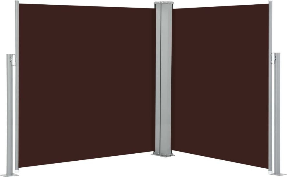 vidaXL Zwijana markiza boczna, brązowa, 140 x 600 cm