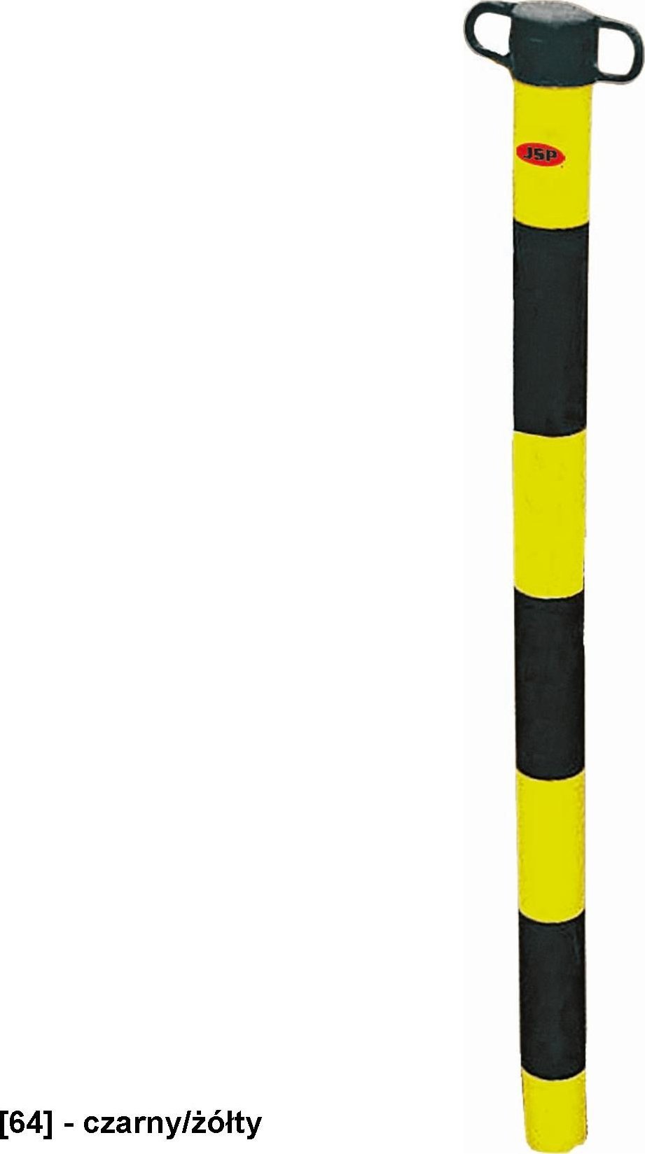 JSP Słupek z końcówką do zaczepiania łańcucha - czerwony-biały