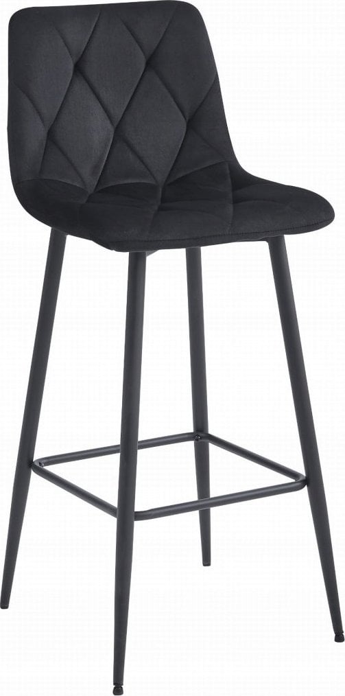 Leobert Hoker NADO - czarny aksamit / nogi czarne x 4