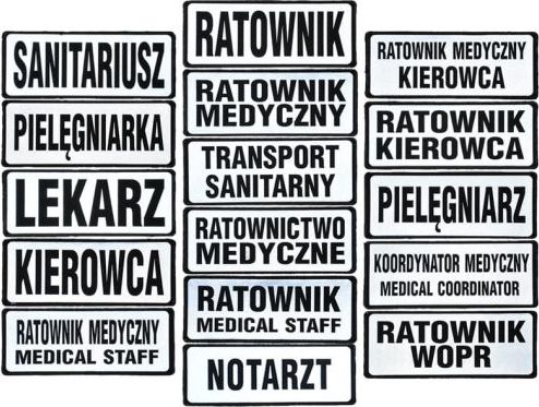 Polska Firma Emblemat funkcyjny odblaskowy na rzepie 13 x 5 cm NOWY