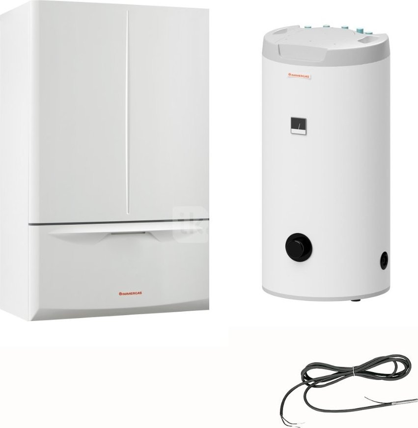 Pakiet 1-fun.kondens. wersja standard - kocioł EXTRA 24 + zasobnik UBS100V3 + sonda kontaktowakotły wiszące