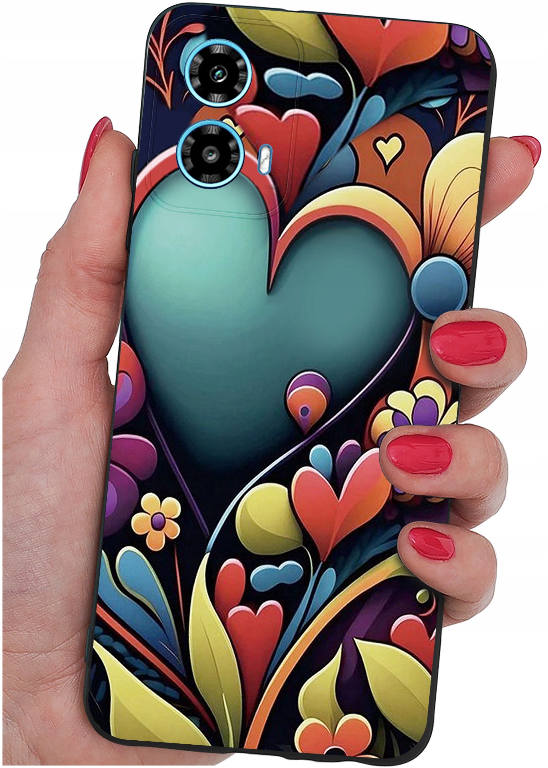 ETUI do Motorola Moto G34 5G WZORY |SILIKONOWE MATT CASE + SZKŁO 9H