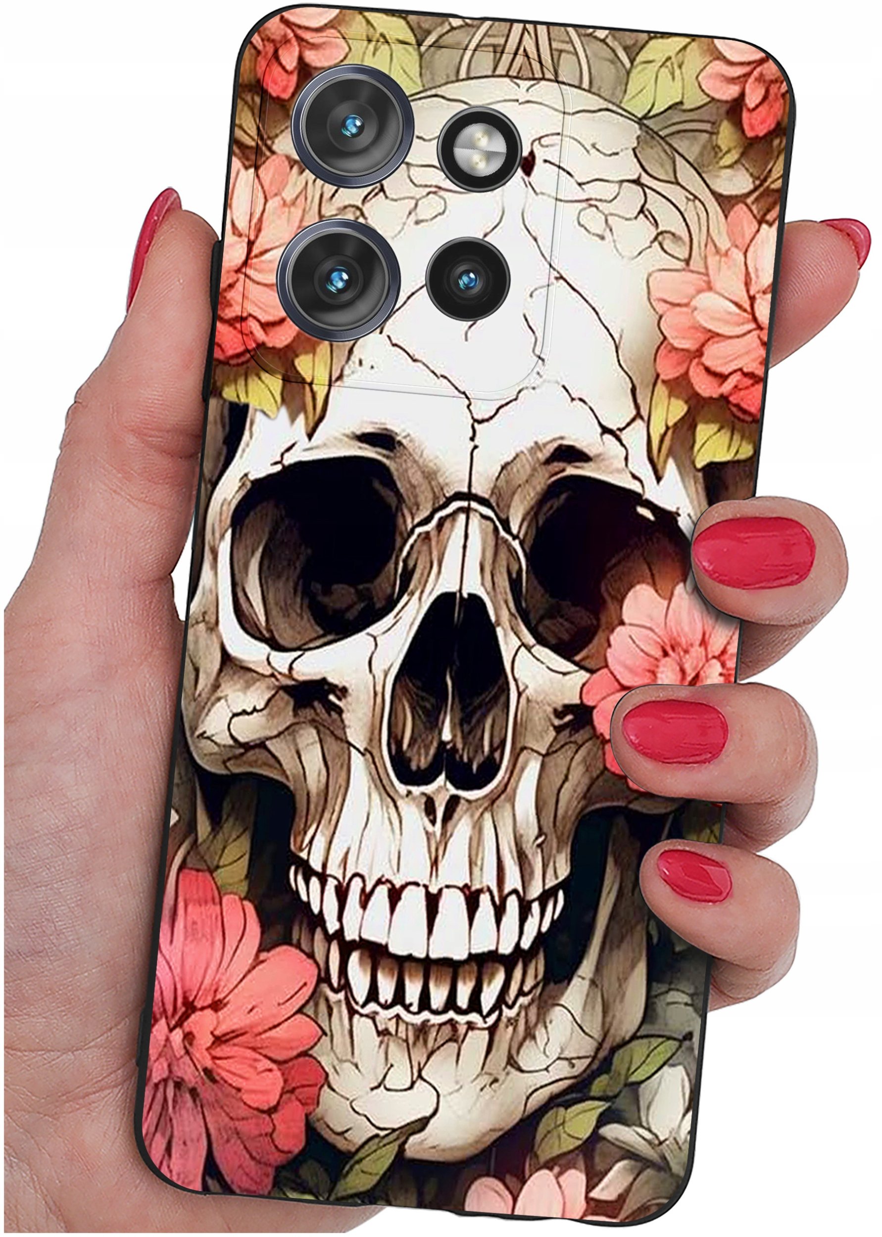 Etui do Motorola Moto EDGE 50 Neo WZORY |SILIKONOWE MATT CASE + SZKŁO 9H