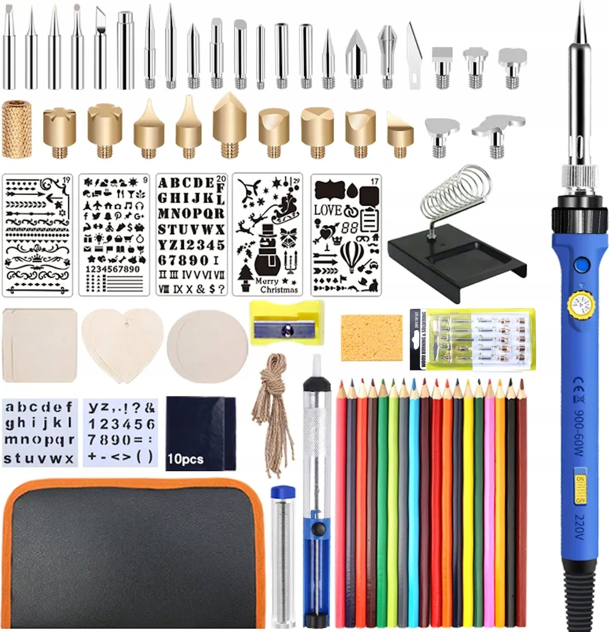 Eurokomp Zestaw do pirografii, lutowania etui E6175