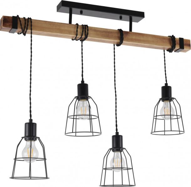 Lampa wisząca Italux Ponte industrial czarny (PND-4290-4-L)