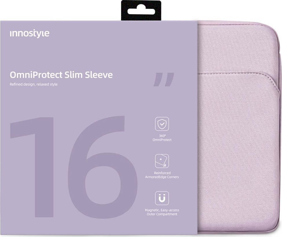 Torba Innostyle INNOSTYLE TORBA NA LAPTOPA 16" WODOODPORNA ETUI OMNIPROTECT SLIM FIOLETOWA