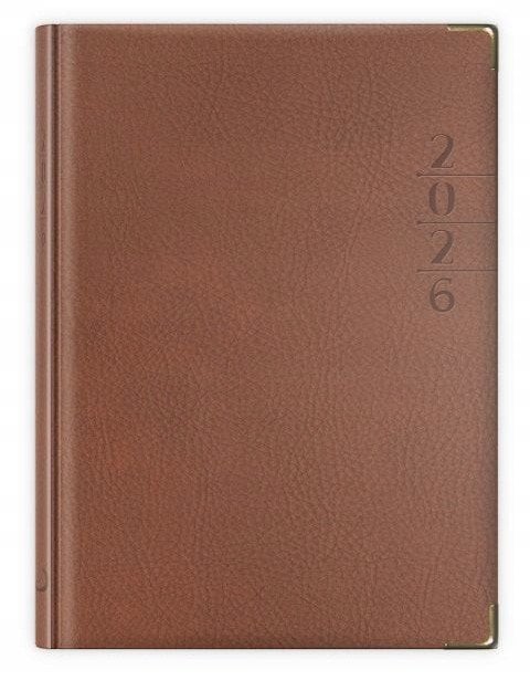 Terminarz 2026 B6 lux złocony brązowy