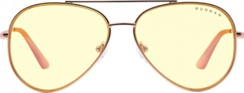 Okulary Gunnar GUNNAR Optiks Maverick Computerbrille - Amber Glas, roségold