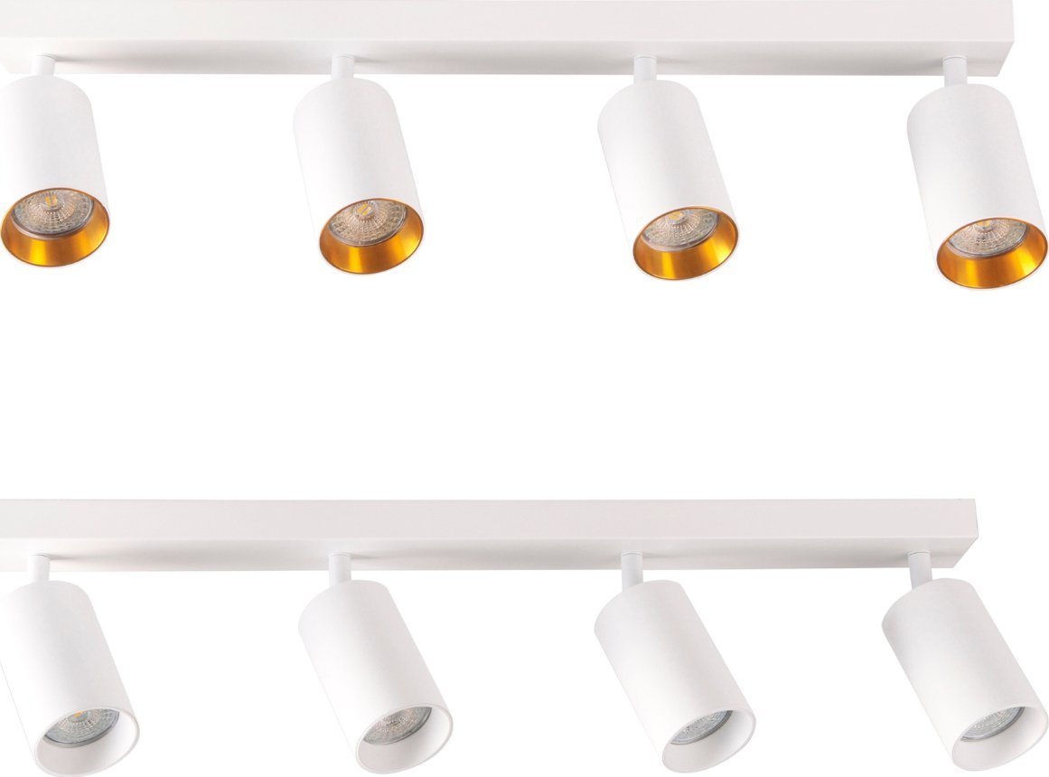 Lampa sufitowa Sanico Lampa ścienno-sufitowa Polux Maribel 4xGU10 biało-złota + biały