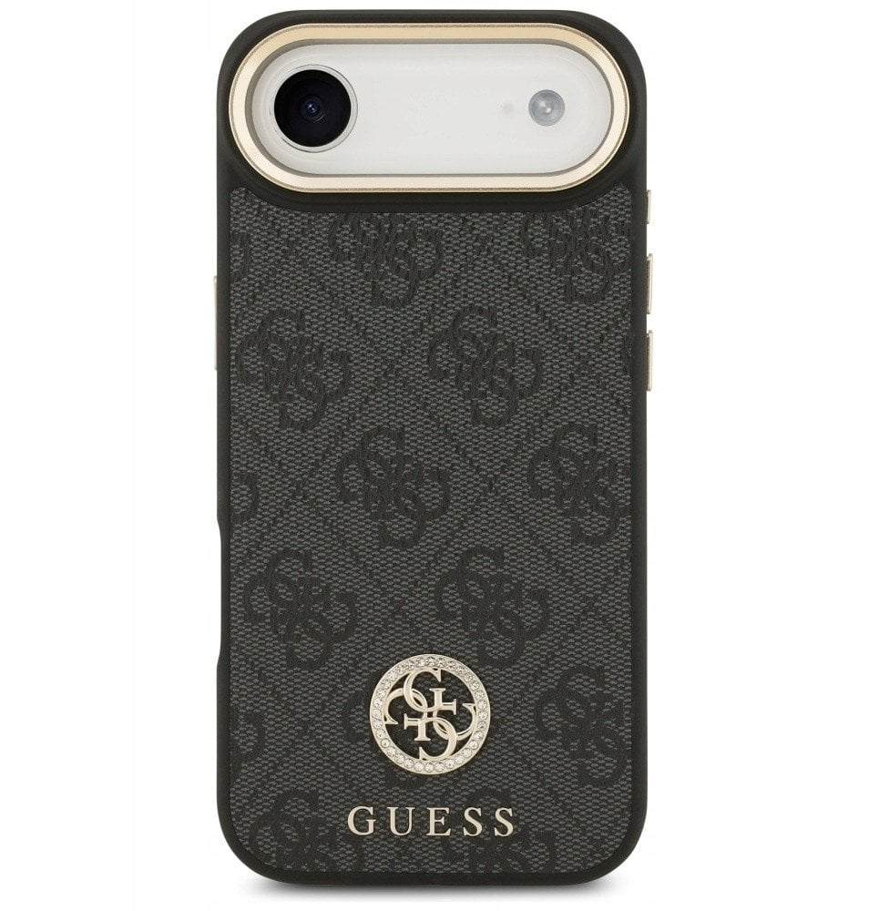 Guess Etui 4G Strass Logo MagSafe do iPhone Air czarny