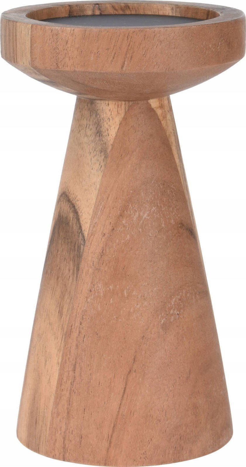 Home Styling Collection Świecznik drewniany, 18 cm, drewno akacjowe