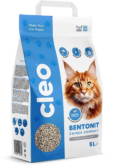 Cleo Żwirek dla kota bentonitowy COMPACT 5 l