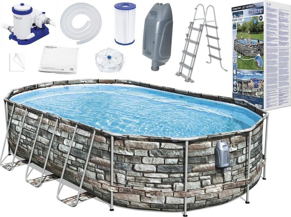 Bestway Basen stelażowy Power Steel 610x366cm 10w1 (56719)