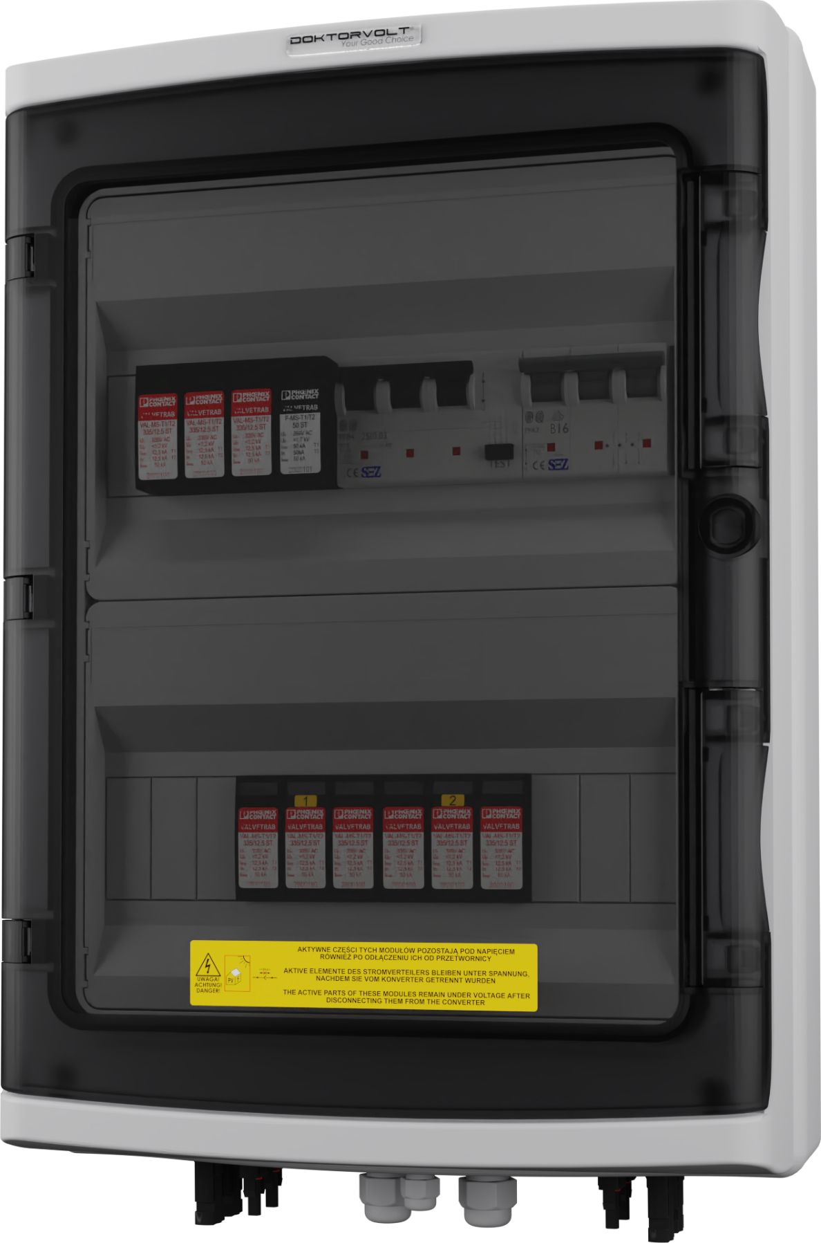 Doktorvolt Rozdzielnica PV Fotowoltaiczna Solarna AC DC 1000V C16 25A 300mA 2S T1 T2 Doktorvolt 2193