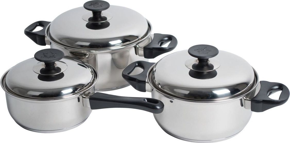 Bo-Camp Zestaw garnków ze stali nierdzewnej uniwersalny