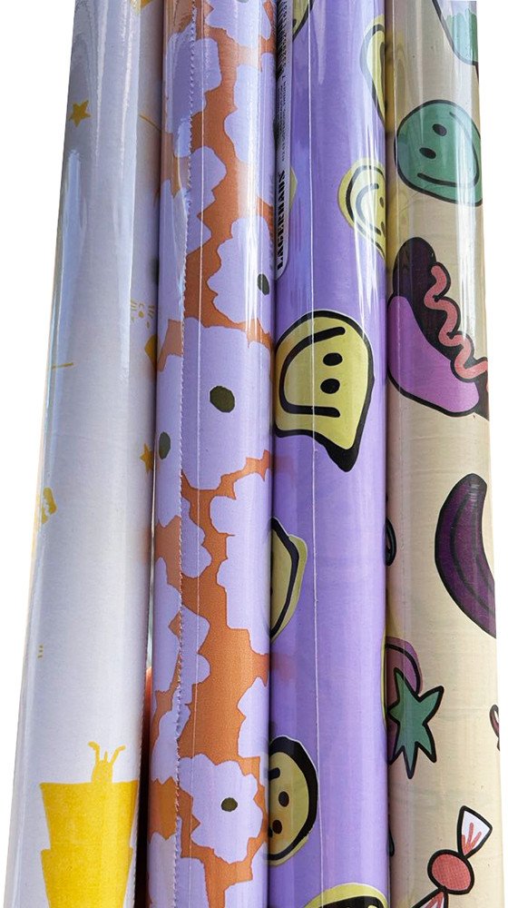 Papier do pakowania 57cmx4m MIX 4szt