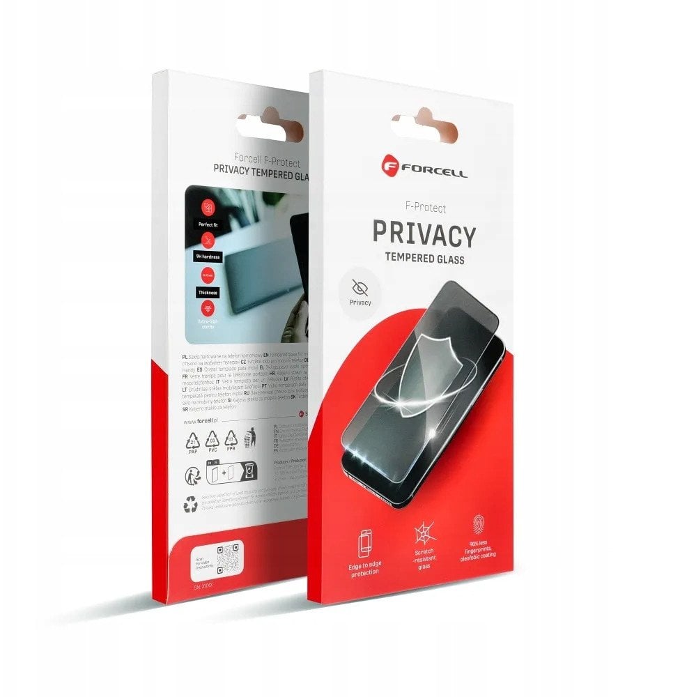 Szkło Hartowane Forcell Privacy Glass - do Iphone 16 czarny
