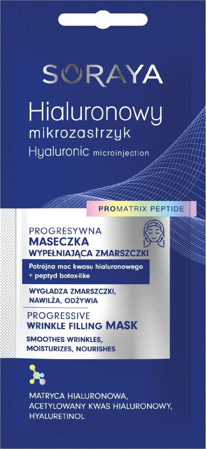 Soraya SORAYA Hialuronowy mikrozastrzyk Progresywna maseczka wypełniająca zmarszczki 8 ml