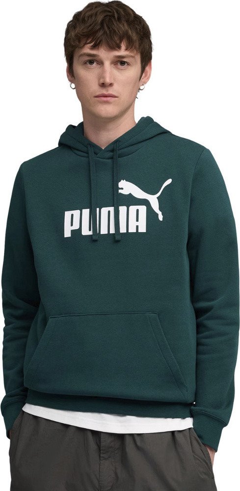 Bluza męska Puma ESS No.1 Logo Hoodie FL zielona 682571 75 2XL