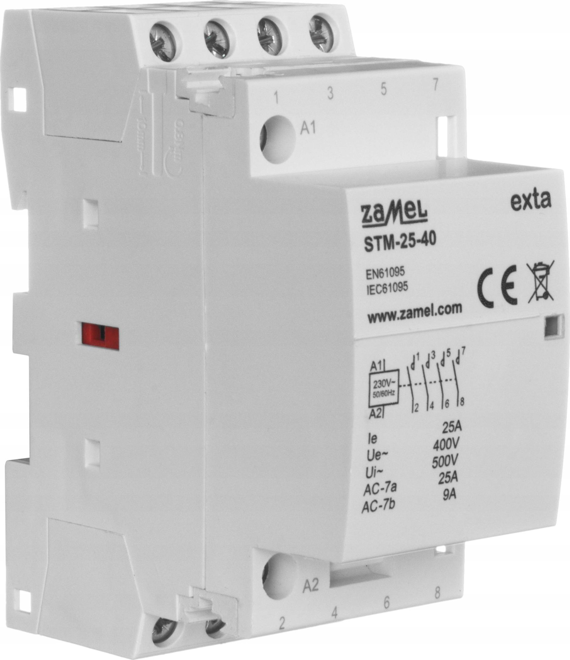 Zamel Stycznik modułowy instalacyjny 25A 4Z 230V AC, typ: STM-25-40 EXT10000295
