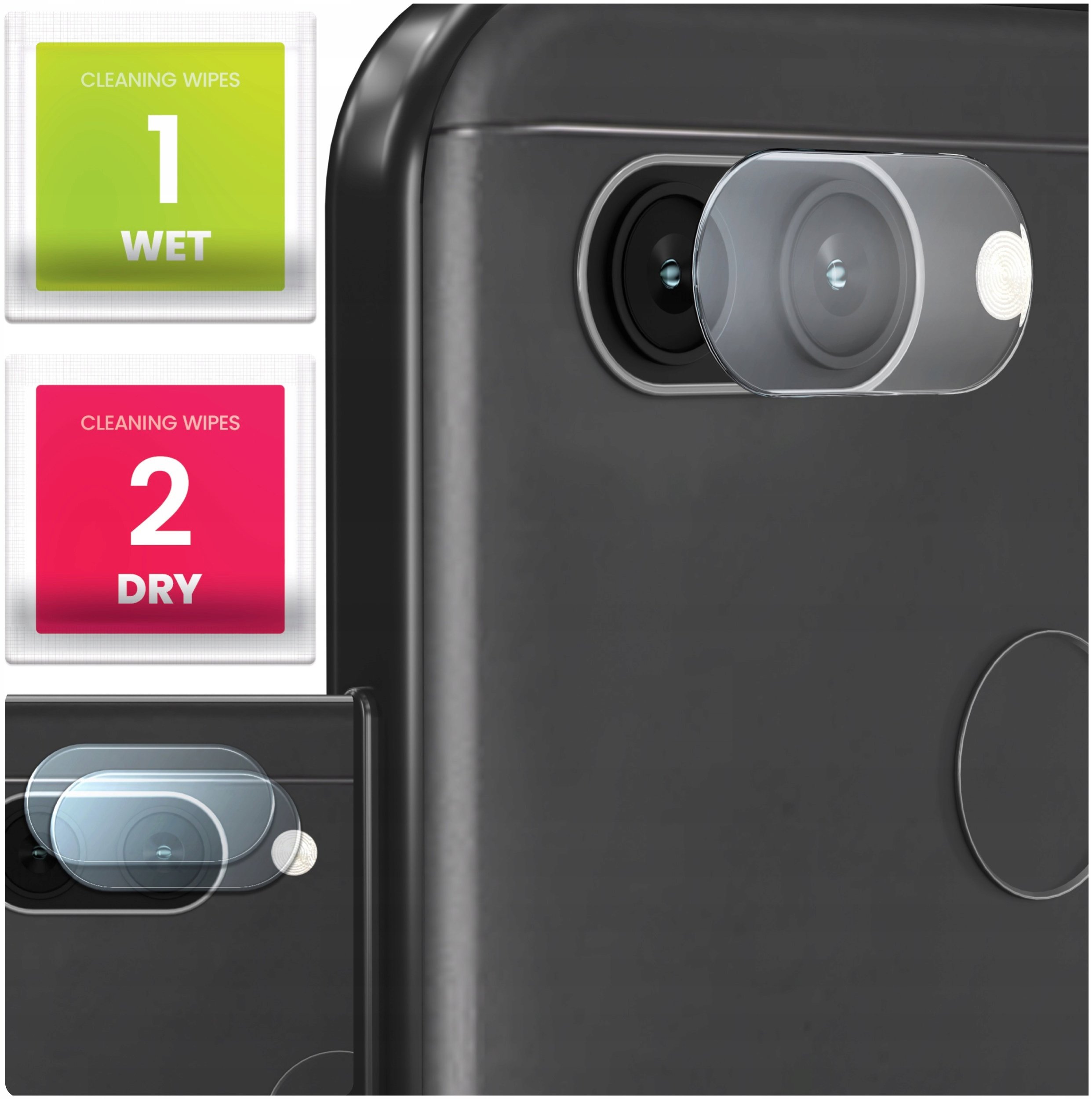 2-PAK Szkło Na Aparat Do Xiaomi Redmi 6 (Hartowane, Ochronne, Na Obiektyw)