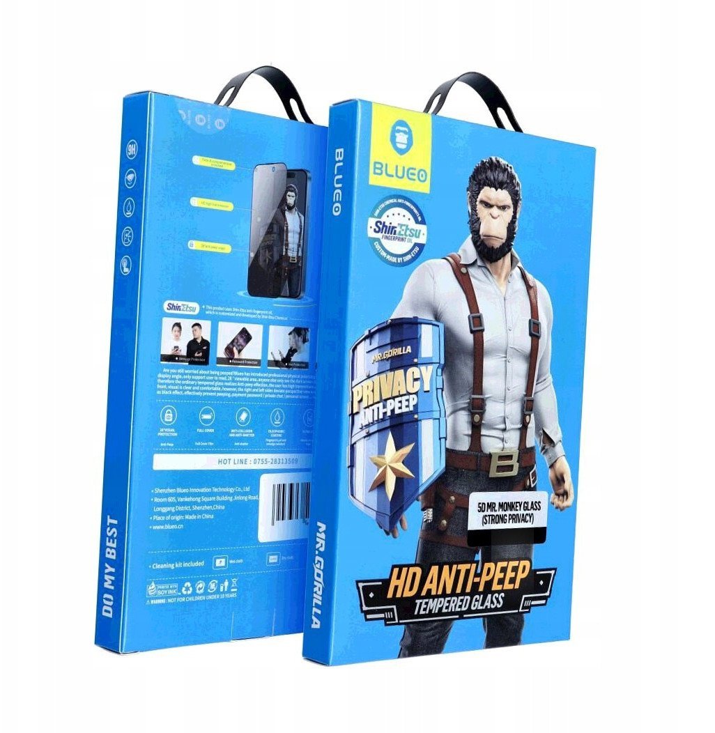 Szkło Hartowane 5D Mr. Monkey Glass - do Samsung Galaxy S25 Plus czarny (Strong Privacy)